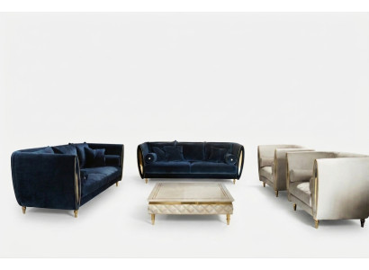 Sofagarnitur Sofa Couch 3 + 2 + 1 Wohnzimmer Designer Möbel Klassisch