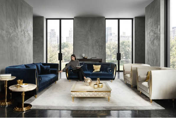 Luxus Klasse 3+2 Italienische Möbel Sofagarnitur Couch Sofa Neu