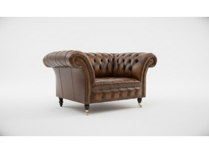 Chesterfield Leder Sofa 1 Sitzer Sofa Polster Sofas Design Luxus Couch Sofas Neu