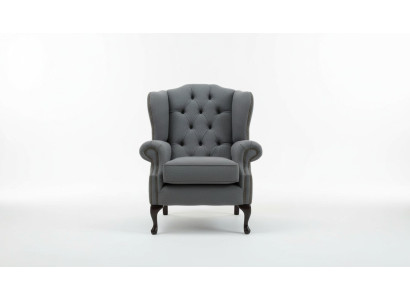 Chesterfield Design Luxus Stoffsofas Textil Ohrensessel 1 Sitzer Sofa Polster