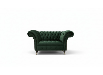 Chesterfield Design Sofa Sessel Couch Polster Luxus Textil Couchen 1 Sitzer #103