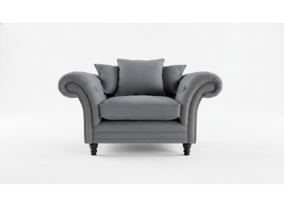 Chesterfield Design Sofa Sessel Couch Polster Luxus Textil Couchen 1 Sitzer #110