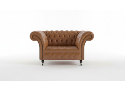 Sessel 1 Sitzer Chesterfield Kunstleder Polster Sofas Design Luxus Couch Sofa