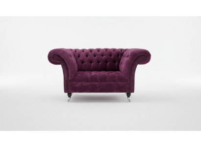 Polstermöbel Sessel 1 Sitzer New Premium Class Luxusstoffe Polster Chesterfield