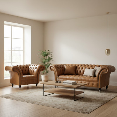 2+1 Sofagarnitur Chesterfield Textil Stoff Sofa Couchen Polster Set Garnituren