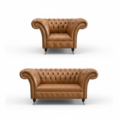 2+1 Sofagarnitur Chesterfield Textil Stoff Sofa Couchen Polster Set Garnituren