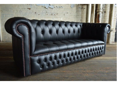 Schwarze Designer Sofa Couch Polster XXL 3 Sitzer Big Sofas Couchen Leder Textil