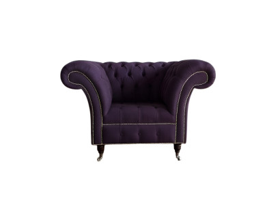 Lila Chesterfield Couch Sofa Polster 1 Sitzer Couchen Sitz Garnitur Sofas Neu