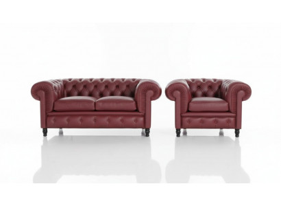 Chesterfield Couch Polster 2+1 Sitzer Polstermöbel Sofagarnitur Couchen Sofas
