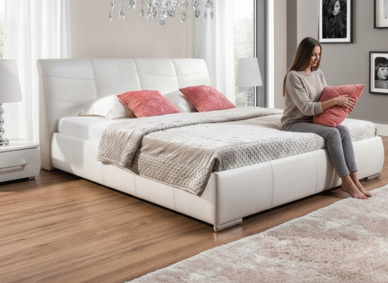 Polsterbett Betten Bett Polster Leder Textil Designer Hotel Doppel Luxus