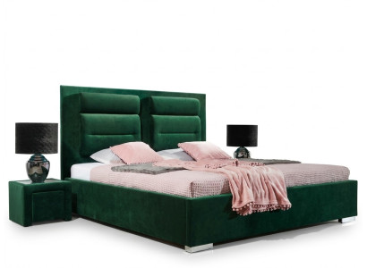 Designer Bett Schlafzimmer Betten Textil Leder Hotel Luxus Polster Samt