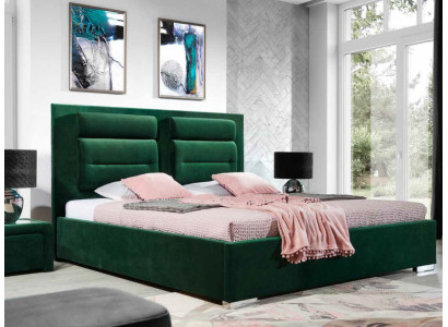 Designer Bett Schlafzimmer Betten Textil Leder Hotel Luxus Polster Samt