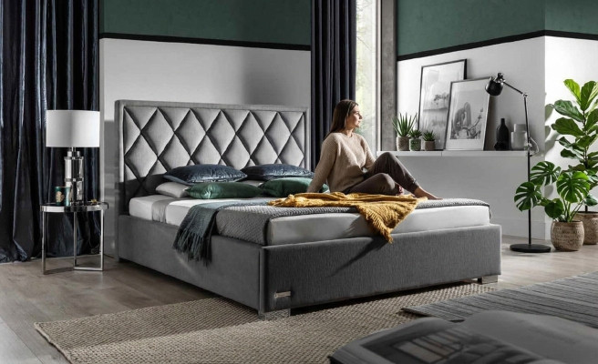 Designer Bett Schlafzimmer Betten Textil Leder Hotel Luxus Polster Sitz Stoff