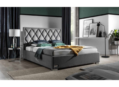 Designer Bett Schlafzimmer Betten Textil Leder Hotel Luxus Polster Sitz Stoff