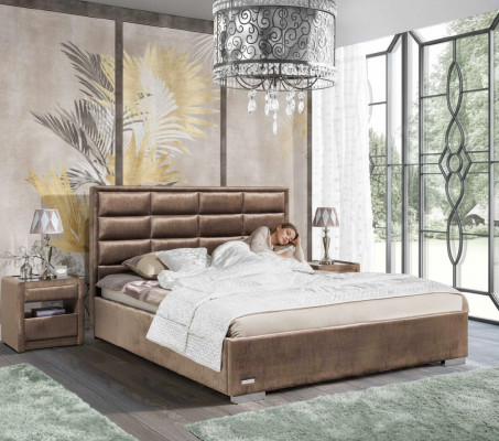 Designer Bett Schlafzimmer Betten Textil Leder Hotel Luxus Samt Polster
