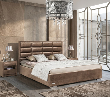 Designer Bett Schlafzimmer Betten Textil Leder Hotel Luxus Samt Polster