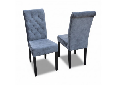 6x Chesterfield Stuhl Set Sitz Polster Garnitur Esszimmer Stühle Lehn Leder K11