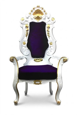 Thron Sessel Königlicher Polster Chesterfield Samt 1 Sitzer Antik Stil Stühle