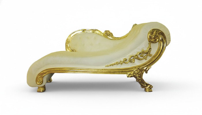 Chesterfield Récamière antik stil Edle Chaiselongue Chaise Longue Sofa