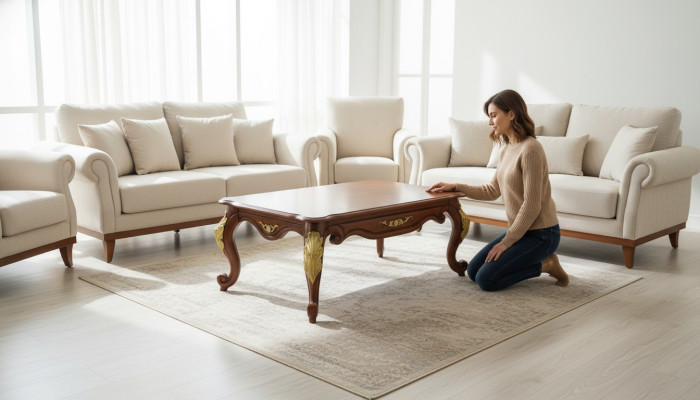 Barock Rokoko Extra Klasse Couchtisch Holz Tisch Beistell Sofa Couch