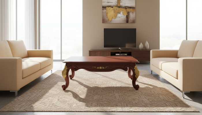 Barock Rokoko Extra Klasse Couchtisch Holz Tisch Beistell Sofa Couch