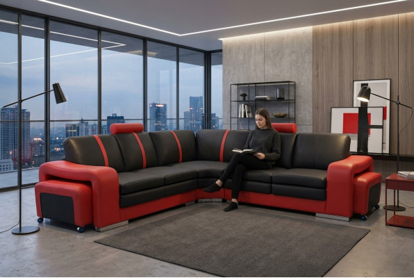 Design Eck Couch Polster Sitz Landschaft Garnitur Modern Möbel Sofas
