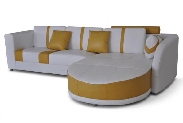 Leder Eck Sofa Couch Polster Sitz Wohn Modern Design Möbel Garnitur