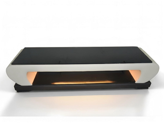 RTV TV Sideboard LederTisch Designer Glas Tisch Fernseh Schrank Neu Modern