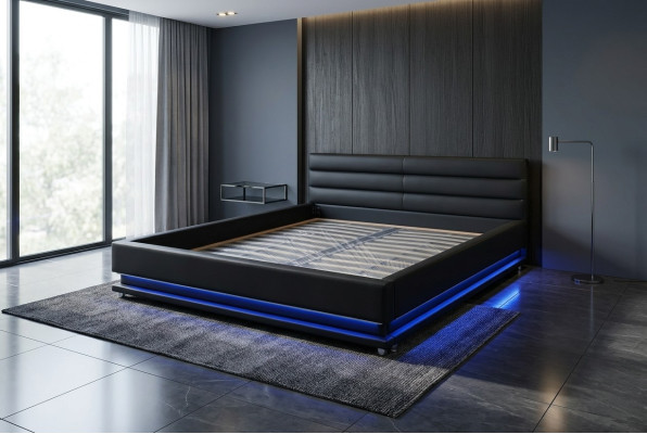 Luxus Leder Design Polster Betten Doppel Modernes 140/160/180/200 Bett