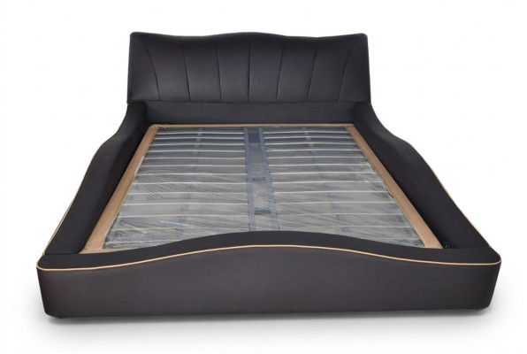 Luxus Design Leder Polster Hotel Bett Rahmen Gestell Moderne Betten Gepolstert