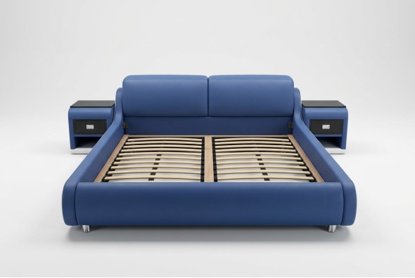 Doppel Luxus Design Leder Bett Polster Hotel Betten Moderne Multifunktion