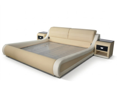 Doppel Luxus Design Leder Bett Hotel Polster Betten Moderne Multifunktion