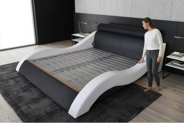 Doppel Luxus Design Leder Hotel Bett Polster Betten Moderne Multifunktion
