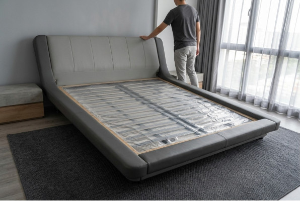 Doppel Luxus Design Leder Bett Polster Betten Moderne Hotel Multifunktion