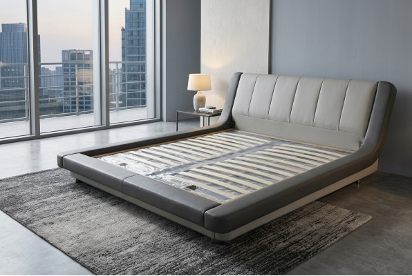 Doppel Luxus Design Leder Bett Polster Betten Moderne Hotel Multifunktion