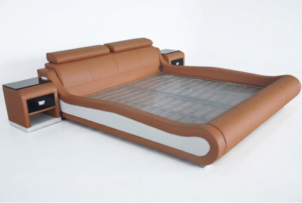 Design Luxus Bett Polster Ehe Hotel Moderne Betten Leder 140/160/180/200 cm