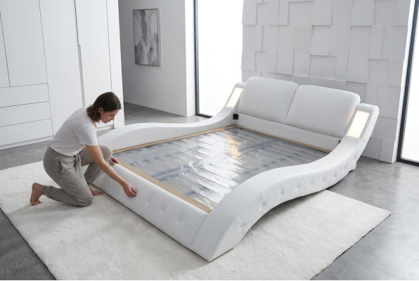 Design Luxus Bett Polster Ehe Hotel Moderne Betten Leder 140/160/180/200 LB8824