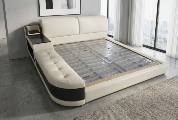 Design Luxus Bett Polster Ehe Moderne Leder Hotel Betten 140/160/180/200