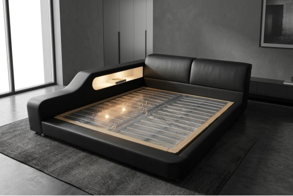 Design Luxus Bett Polster Leder Ehe Moderne Hotel Betten 140/160/180/200