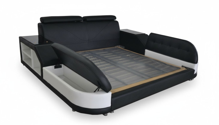 Design Luxus Bett Leder Polster Ehe Moderne Hotel Betten 140/160/180/200