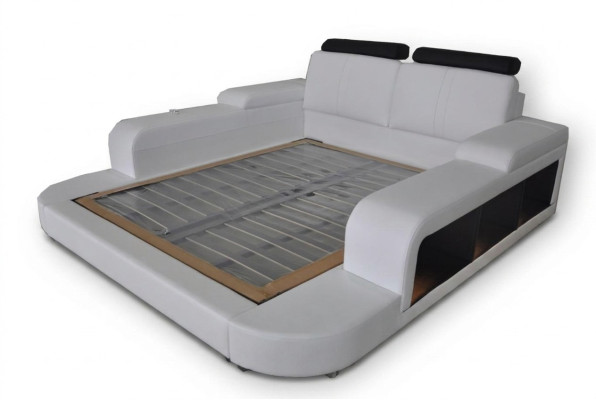 Luxus Leder Design Polster Betten Modernes Doppel 140/160/180/200 Bett
