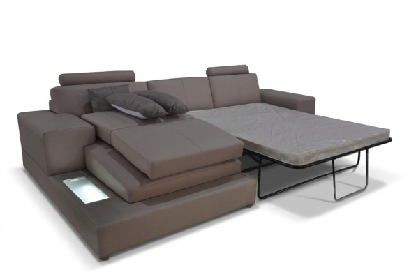 Leder Couch Wohnlandschaft Eck Garnitur Design Modern Sofa L-Form