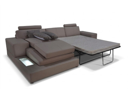 Leder Couch Wohnlandschaft Eck Garnitur Design Modern Sofa L-Form
