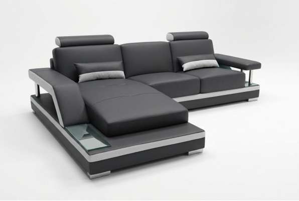 Ledersofa Wohnlandschaft Eck Garnitur Design Modern Sofa L-Form