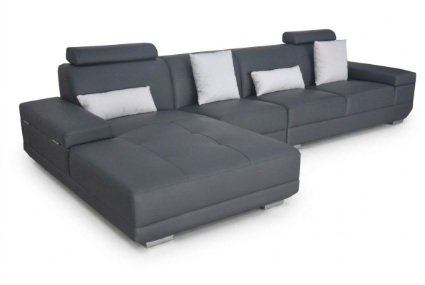 Leder Couch Polster Sitz Eck Garnitur Moderne Design Sofas Wohnlandschaft