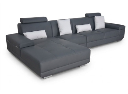 Leder Couch Polster Sitz Eck Garnitur Moderne Design Sofas Wohnlandschaft