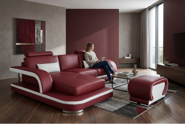 Leder Eck Sofa Garnitur Sofas Couchen Polster Wohnlandschaft Luxus Ecke Couch