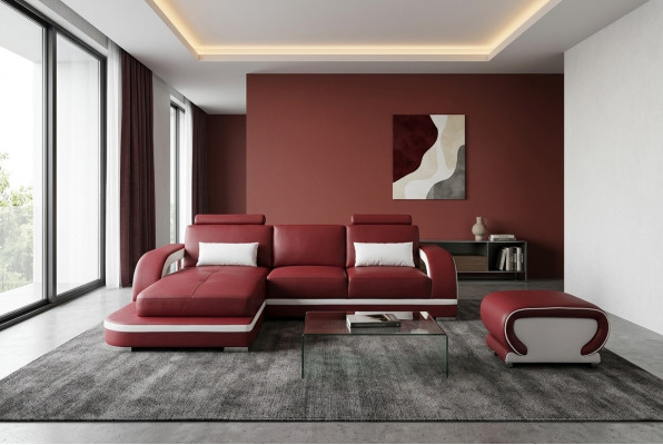 Leder Eck Sofa Garnitur Sofas Couchen Polster Wohnlandschaft Luxus Ecke Couch
