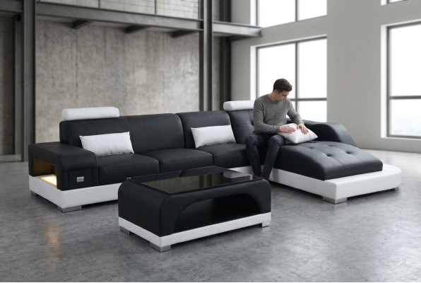 Eck Sofa Couch Polster Tisch Couchen Sofas Wohnlandschaft Luxus Garnitur