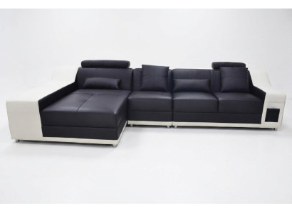 Ecke Leder Modern XXL Couch Wohnlandschaft Ledersofa Sofa L-Form B2017B